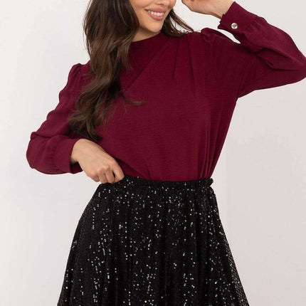 Red Sequin Short Skirt Bomb Cut for Elegant Parties