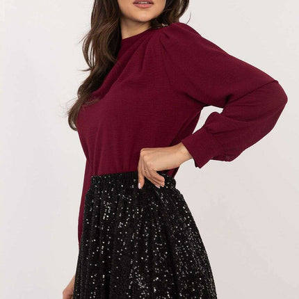 Red Sequin Short Skirt Bomb Cut for Elegant Parties - Très Elite