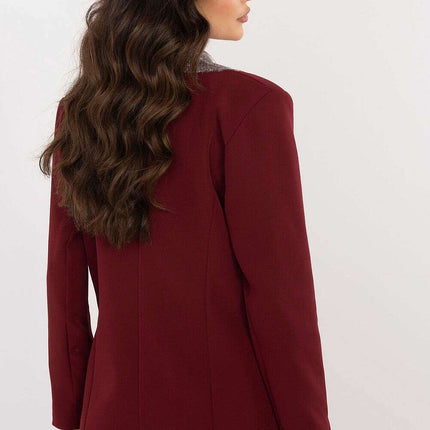 Red Womens Formal Jacket Model 203330 Elegant Silhouette - Très Elite