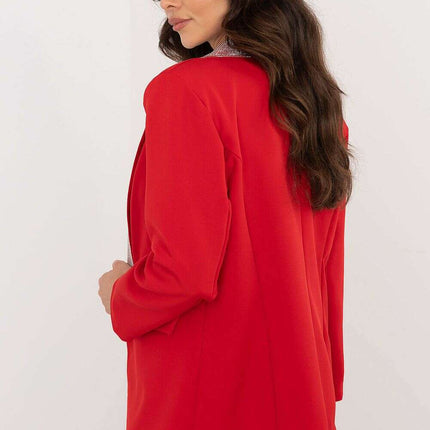 Red Womens Formal Jacket Model 203330 Elegant Silhouette - Très Elite