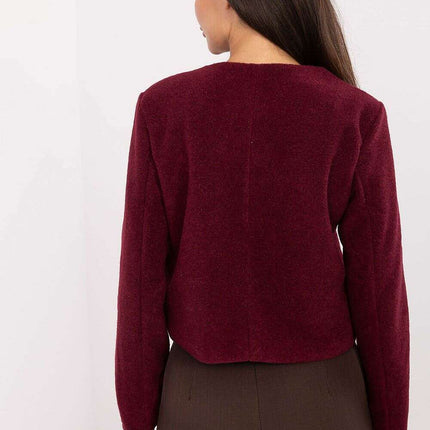 Red Women's Short Jacket 216706 With Button Closure - Très Elite