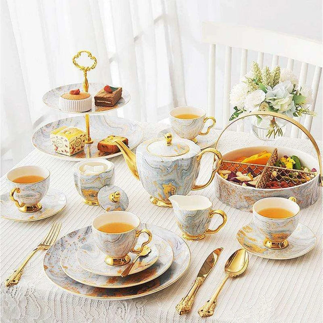 Refined English Bone China Tea Set: Elevate Your Afternoon Tea Experience