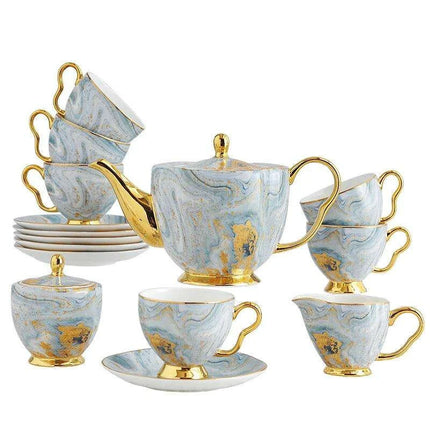 Refined English Bone China Tea Set: Elevate Your Afternoon Tea Experience..