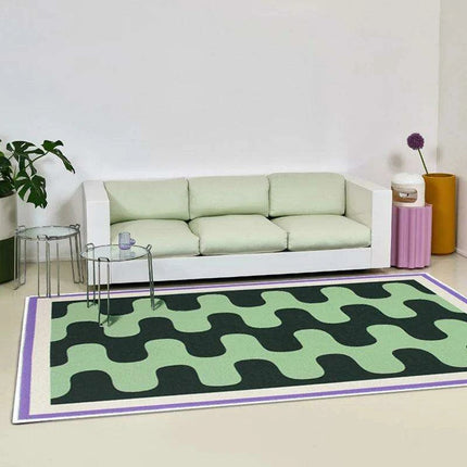 Regal Ruby Luxe Checkerboard Area Rug- Très Elite- Très Elite