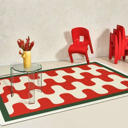 Regal Ruby Luxe Checkerboard Area Rug - Très Elite
