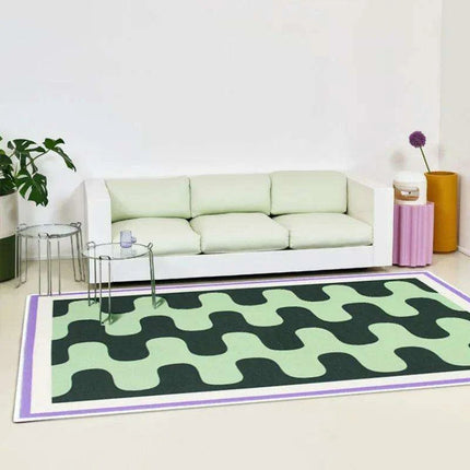 Regal Ruby Luxe Checkerboard Area Rug - Très Elite