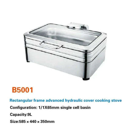 Regal Stainless Steel Chafing Dish Set with Hydraulic Warmer and Hot-Water Container - Très Elite