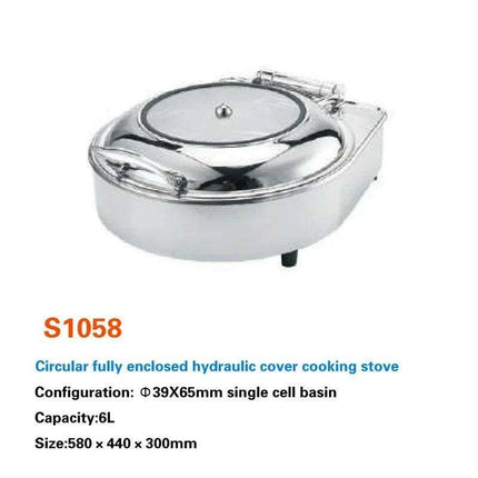 Regal Stainless Steel Chafing Dish Set with Hydraulic Warmer and Hot-Water Container- Très Elite- Très Elite