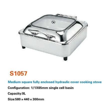 Regal Stainless Steel Chafing Dish Set with Hydraulic Warmer and Hot-Water Container- Très Elite- Très Elite