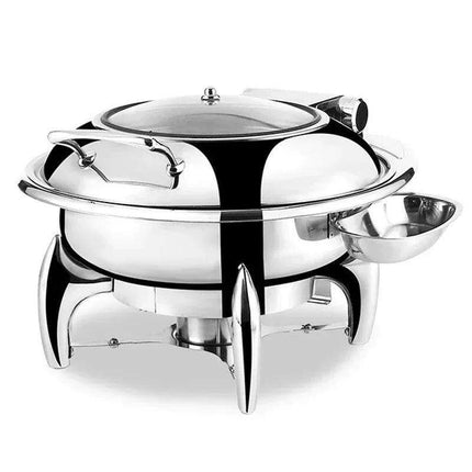 Regal Stainless Steel Chafing Dish Set with Hydraulic Warmer and Hot-Water Container - Très Elite