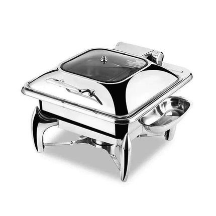 Regal Stainless Steel Chafing Dish Set with Hydraulic Warmer and Hot-Water Container - Très Elite