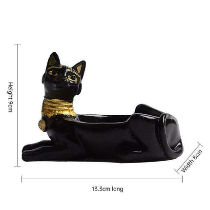 Resin Ashtray with Anubis, Cat, and Pharaoh Motifs - Ancient Egyptian Design - Très Elite