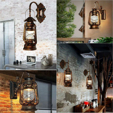 Retro Antique Copper Wall Lantern Sconce - Add Timeless Elegance to Your Home - Très Elite