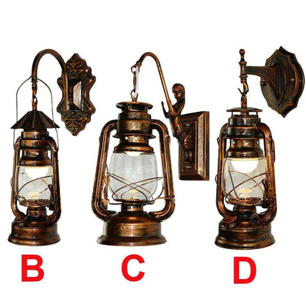 Retro Antique Copper Wall Lantern Sconce - Add Timeless Elegance to Your Home - Très Elite