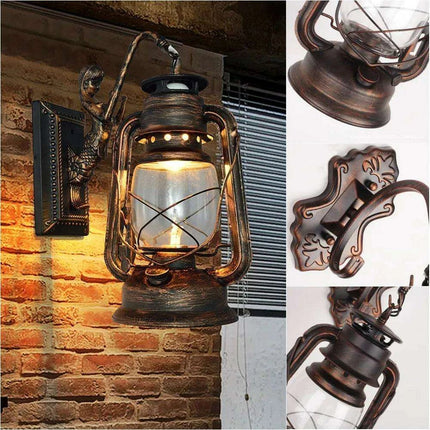 Retro Antique Copper Wall Lantern Sconce - Add Timeless Elegance to Your Home - Très Elite