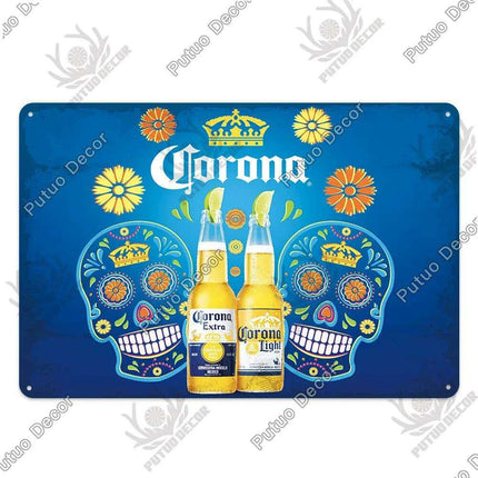 Retro Beer Sign Metal Wall Decor - Timeless Home Bar and Garage Accent - Très Elite