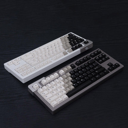 Retro Black and White Gradient Cherry Profile Keycap Set for MX Mechanical Keyboards - Très Elite