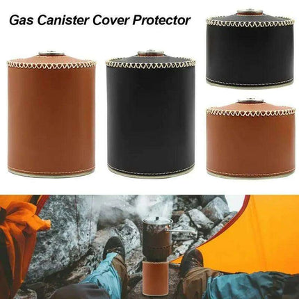 Retro Chic Leather Gas Can Cover - Stylish Air Bottle Protector - Très Elite