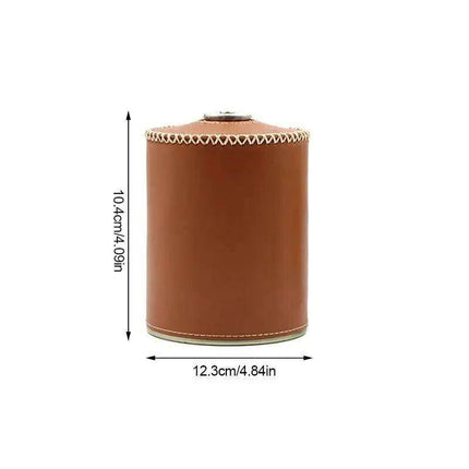 Retro Chic Leather Gas Can Cover - Stylish Air Bottle Protector - Très Elite
