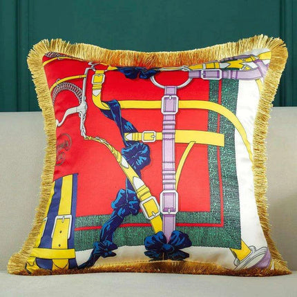 Retro Chic Lumbar Cushion Cover for Elegant Home Styling - Très Elite