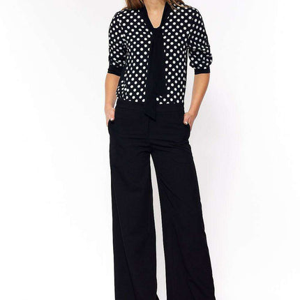 Retro Chic Polka Dot Short Sleeve Blouse For Everyday Women - Très Elite