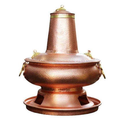 Retro Copper Charcoal Hot Pot - Premium Handcrafted Cooking Vessel - Très Elite
