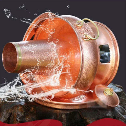 Retro Copper Charcoal Hot Pot - Premium Handcrafted Cooking Vessel - Très Elite