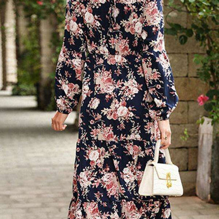 Retro Elegance Long Sleeve Dress - Ideal for Fall & Winter Fashion - Très Elite