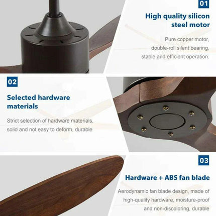 Retro Industrial Ceiling Fan with Remote Control - Chic Air Circulator for Spacious Areas..