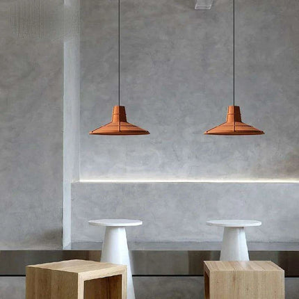 Retro-Inspired Orange Concrete Pendant Light for Contemporary Interiors- Très Elite- Très Elite