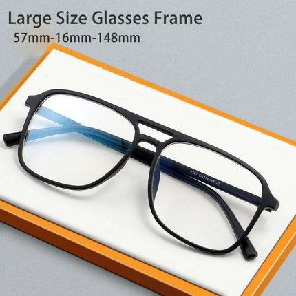 Retro Oversized Black Glasses with Clear Frame - Lightweight TR90 Construction - Très Elite