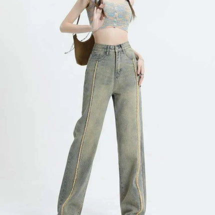 Revamp Your Wardrobe with Edgy High-Rise Wide Leg Denim Jeans for Women - Très Elite