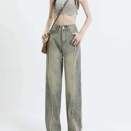 Revamp Your Wardrobe with Edgy High-Rise Wide Leg Denim Jeans for Women