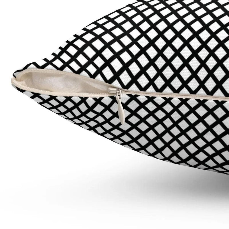Reversible Black and White Fisheye Patterned Pillowcase - Très Elite