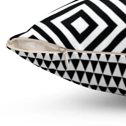 Reversible Chevron and Black Pillow Cover for Stylish Home Decor - Très Elite