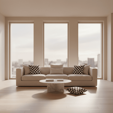 Reversible Chic Black & White Pillow Cover