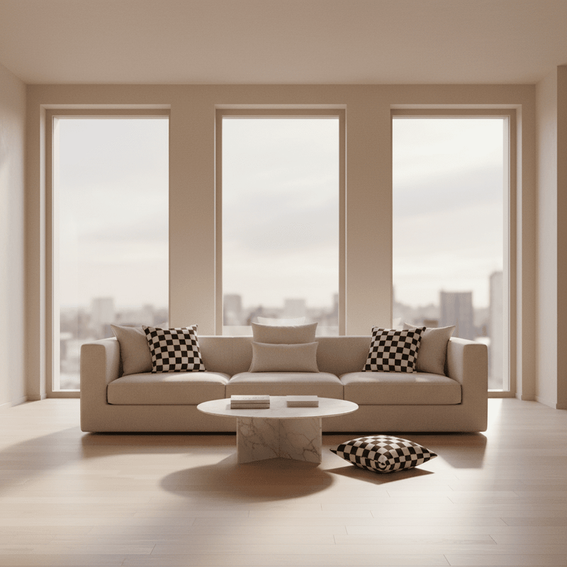 Reversible Chic Black & White Pillow Cover - Très Elite