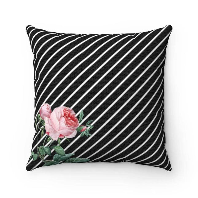 Reversible Floral & Striped Luxury Pillowcase Set by Maison d'Elite