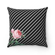Reversible Floral & Striped Luxury Pillowcase Set by Maison d'Elite - Très Elite