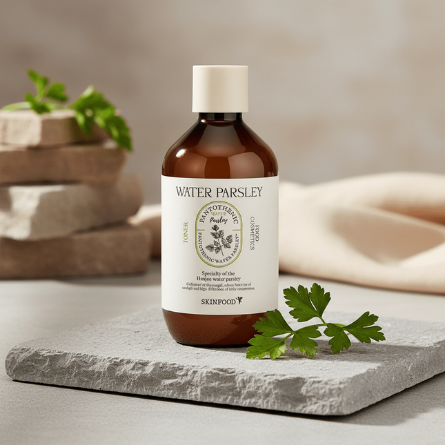 Revitalizing Hydration Toner with Water Parsley - SKINFOOD's Moisturizing Elixir for All Skin Types