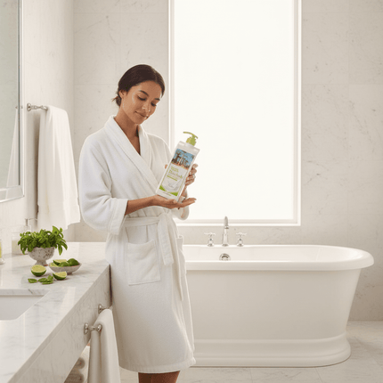 Revitalizing Lime & Basil Hair Mask with Vitamin-5 Complex for Ultimate Shine and Nourishment - Très Elite