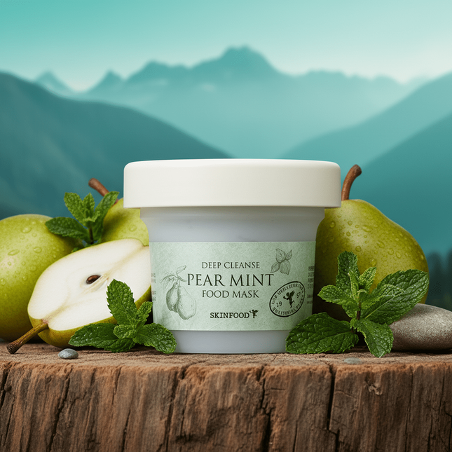 Revitalizing Pear & Mint Detox Clay Mask - Illuminate Your Skin's Natural Glow