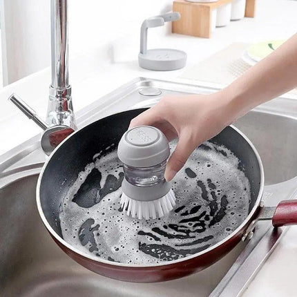 Revolutionary 2-in-1 Soap Dispensing Brush for Effortless Dishwashing