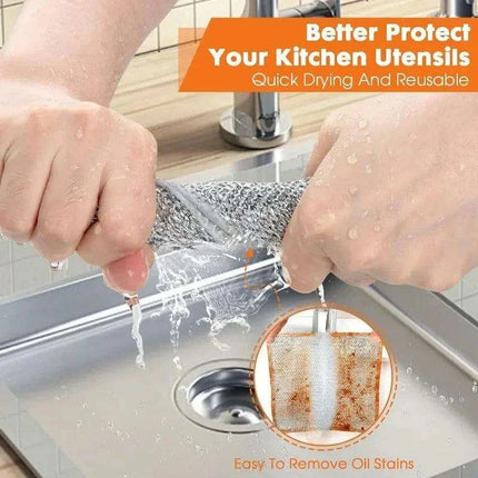 Revolutionary Double-Sided Steel Wire Cleaning Cloth for Effortless Home Maintenance - Très Elite