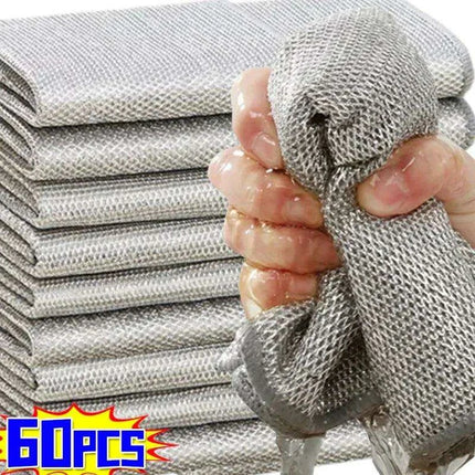 Revolutionary Double-Sided Steel Wire Cleaning Cloth for Effortless Home Maintenance - Très Elite