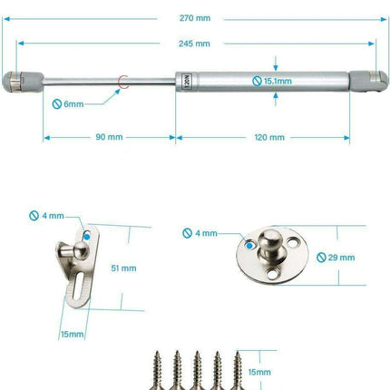 Revolutionary Hydraulic Gas Spring Stay Kit for Smooth Cabinet Door Operation - Très Elite
