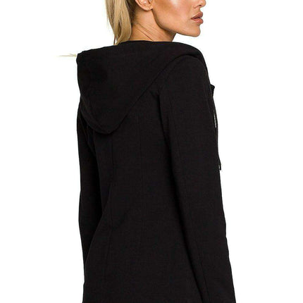 Revolutionary Knitted Hooded Jacket with Adaptive Collar Feature - Très Elite