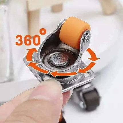 Revolutionary Mini Self-Adhesive 360° Swivel Soft Rubber Casters for Effortless Furniture Mobility - 24/1PCS - Très Elite