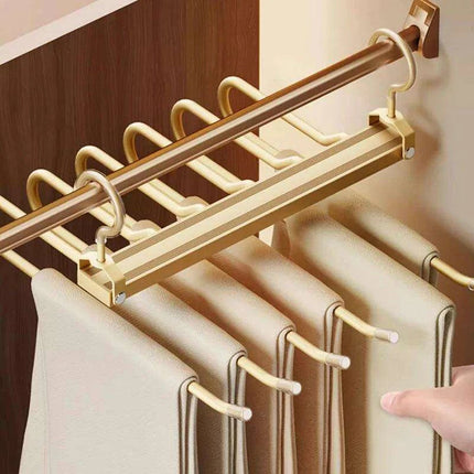 Revolutionize Your Closet Organization with the 6 In 1 Trouser Hangers - Très Elite