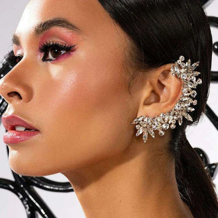 Rhinestone Ear Cuff Collection - Dazzling Crystal Clips for Trendy Women - Très Elite